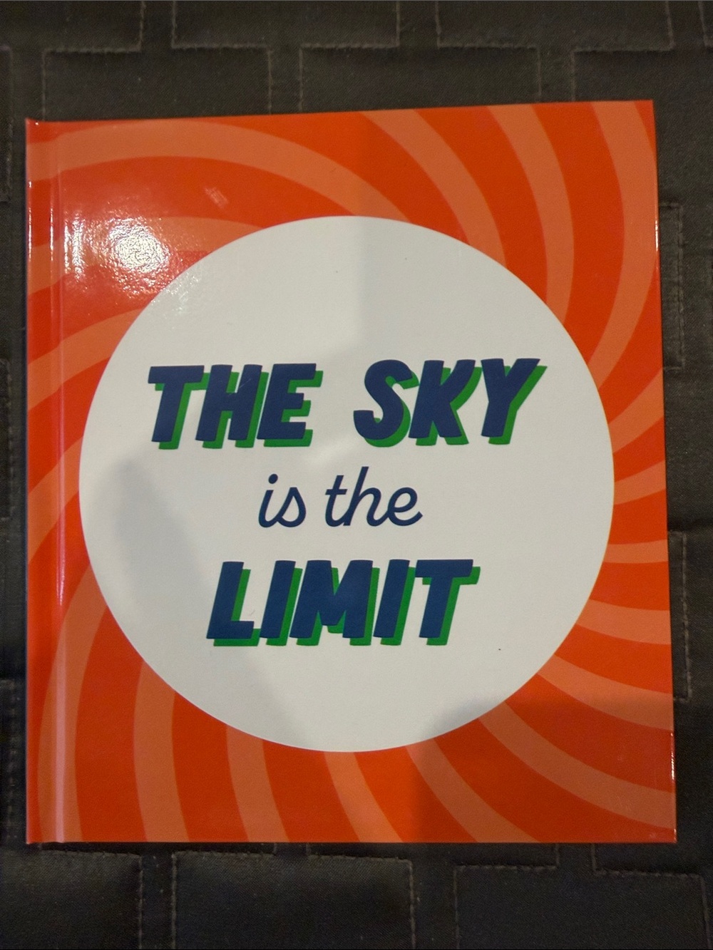 Motivational Hardcover Inspiring Daily Quotes - Orange "The Sky is the Limit"